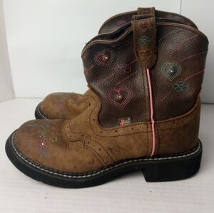 Justin Gypsy Round Toe Western Cowboy Boots,Size 2 D, Little Kids